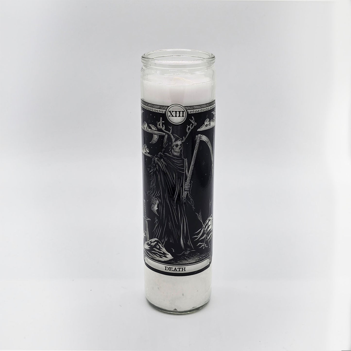 Death Tarot Glass Candle