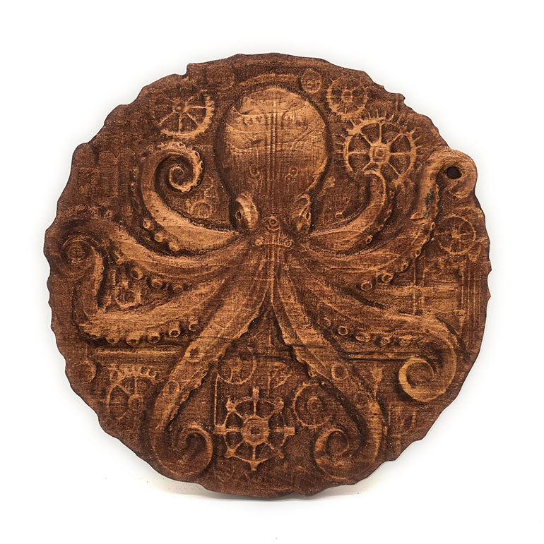 Steampunk Octopus (Wood Carving)