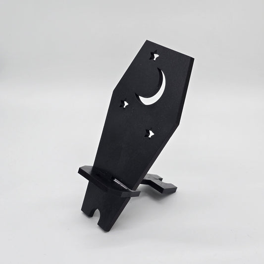 Coffin, Moon and Stars Phone Stand