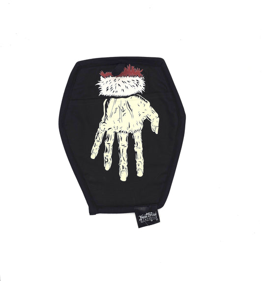 Zombie Santa Hand Coffin Pot Holder