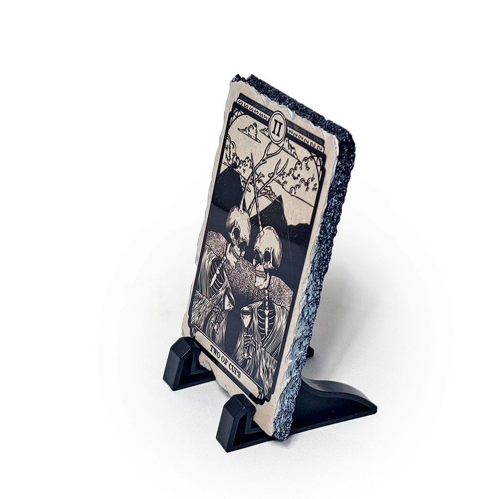 NSE Tarot Card: Two of Cups on Stone Slate