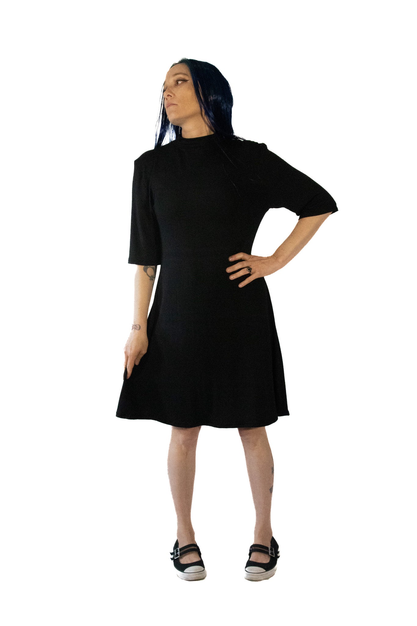 Short Sleeve Midi Dress