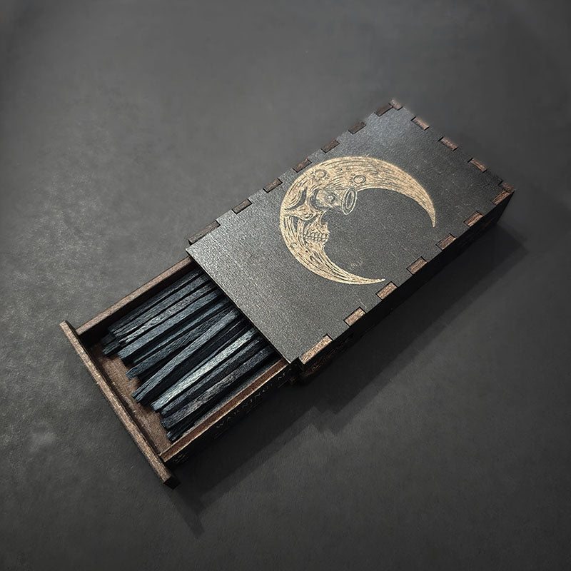 To The Moon Wooden Matchbox