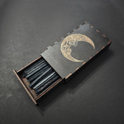 To The Moon Wooden Matchbox