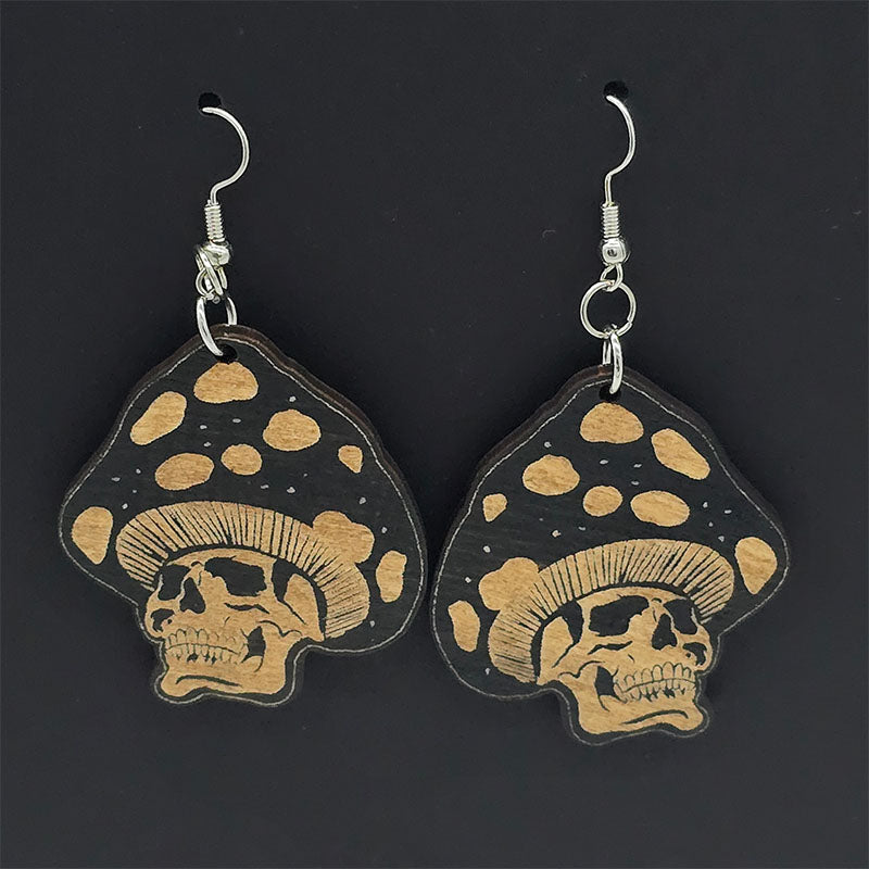 Mushroom Skulls Earrings
