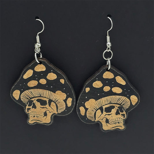 Mushroom Skulls Earrings