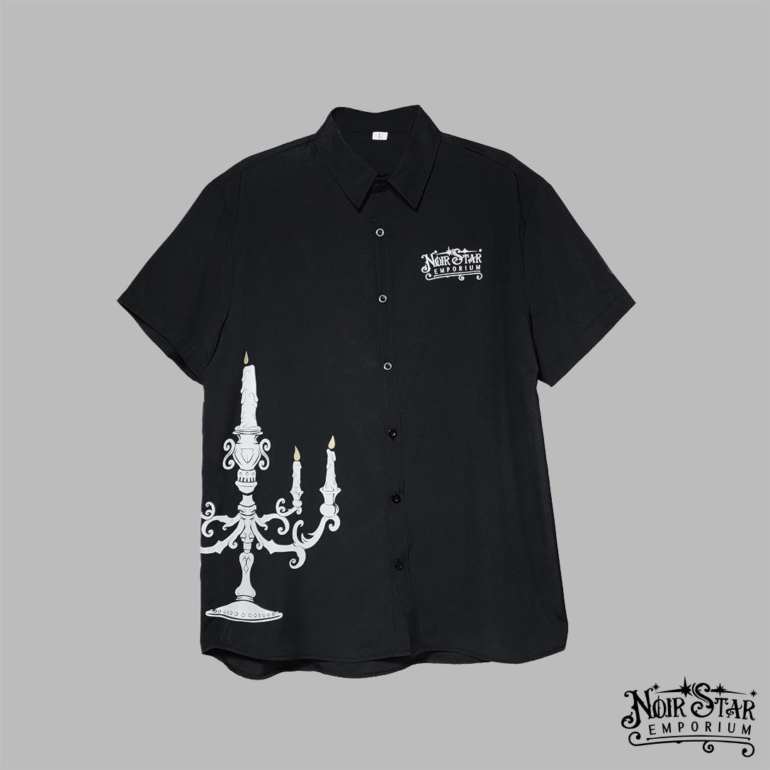 Candelabra Button Up Short Sleeve Shirt