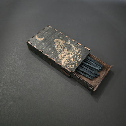 Skeleton Mermaid Wooden Matchbox