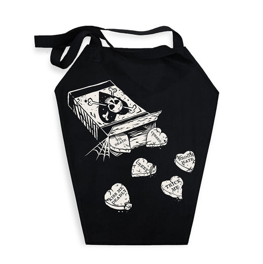 Valloween Candy Hearts Coffin Tote Bag